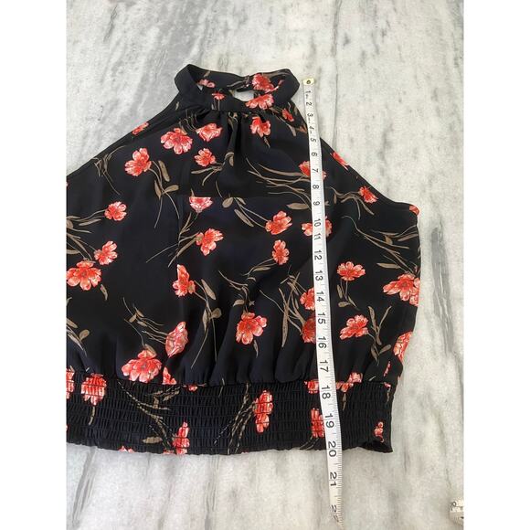 Sienna Sky- Black Floral Print Blouse Womens Size Medium - Picture 8 of 8